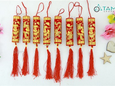 Bộ 8 Dây pháo treo tết đơn số 28 (22cm)